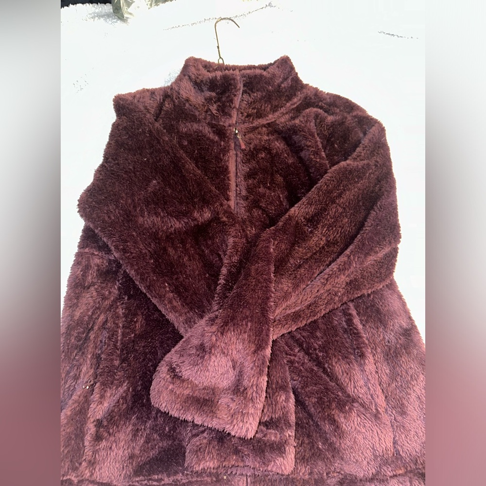 Fuzzy purple jacket